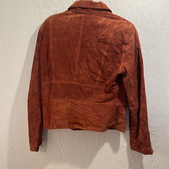 VTG Nancy Bolen City Girl Vintage Suede Jacket No Fur Collar Large Boho - Picture 3 of 7